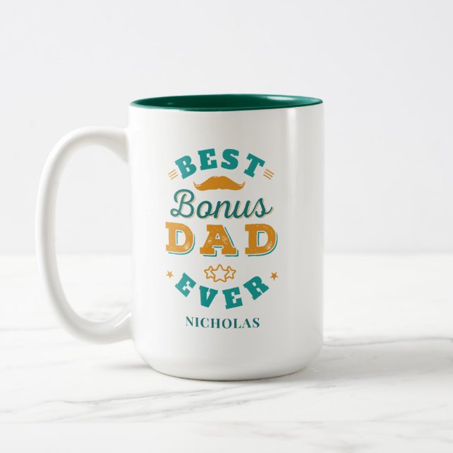 Tasse 2 Couleurs Meilleur Bonus Golfing Anniversaire Papa Jamais Fê (Gauche)