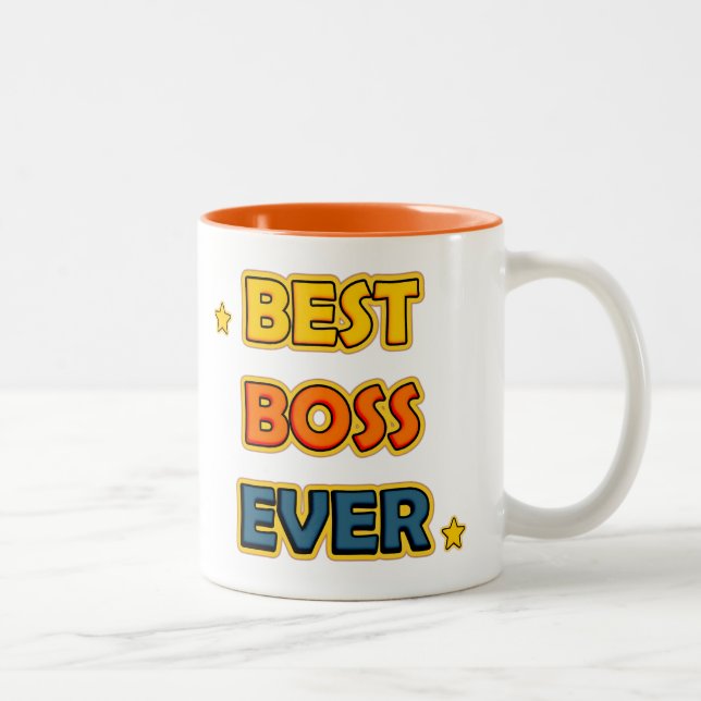 Tasse 2 Couleurs Meilleur Boss jamais Tweek leurige Koffiemok (Droit)