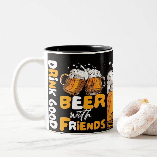 Tasse 2 Couleurs meilleur cadeau amoureux de bière de mule (Avec donut)