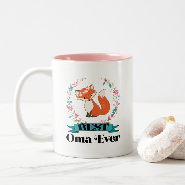Tasse 2 Couleurs Meilleur cadeau de grand-mère Oma (Avec donut)