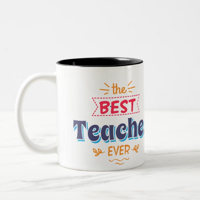 Tasse 2 Couleurs Meilleur cadeau du professeur (Gauche)
