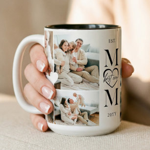 Tasse 2 Couleurs Meilleur Cadeau Maman Personnalisé avec Photos Cad
