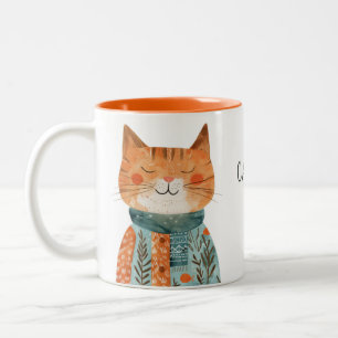 Tasse 2 Couleurs Meilleur Chat Maman Feline mignonne Illustration a
