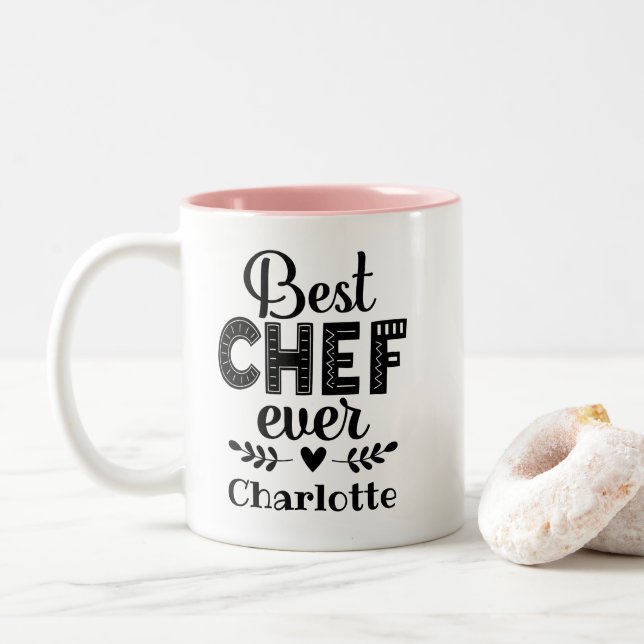 Tasse 2 Couleurs Meilleur Chef (Avec donut)