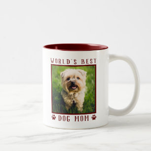 Tasse 2 Couleurs Meilleur chien maman Empreintes de pattes du monde