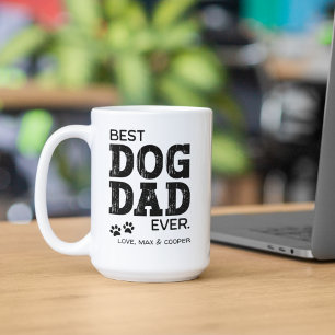 Tasse 2 Couleurs Meilleur Chien Papa Jamais Personnalisé