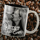 Tasse 2 Couleurs Meilleur Cool moderne jamais Stitch Photo pour ani<br><div class="desc">Ce design simple et moderne est composé de typographie serif et cursive et ajouter une photo personnalisée de vos marionnettes</div>