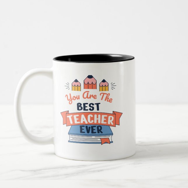 Tasse 2 Couleurs Meilleur Enseignant de Tous les Temps (Gauche)