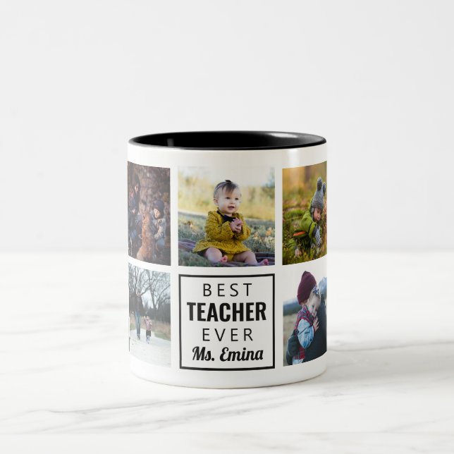Tasse 2 Couleurs Meilleur Enseignant Jamais Photo Musique Personnal (Centre)