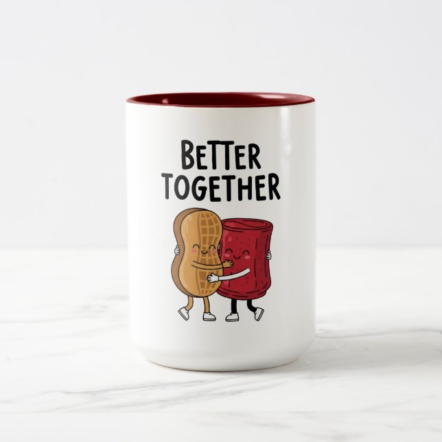 Tasse 2 Couleurs Meilleur Ensemble Cacahuète et Gelée (Centre)