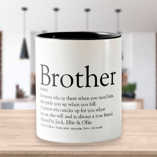 Tasse 2 Couleurs Meilleur frère du monde Définition Amusante
