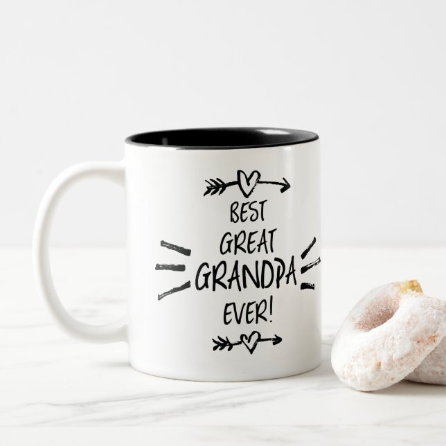 Tasse 2 Couleurs Meilleur Grand-Père (Avec donut)