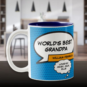 Tasse 2 Couleurs Meilleur Grand-Père du Monde Personnalisé