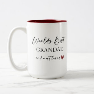 Tasse 2 Couleurs Meilleur grand-père et cadeau photo le plus aimé a