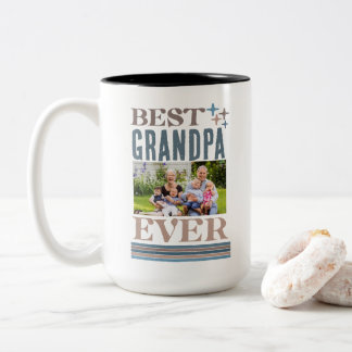 Tasse 2 Couleurs Meilleur grand-père Fête des pères jamais photo co