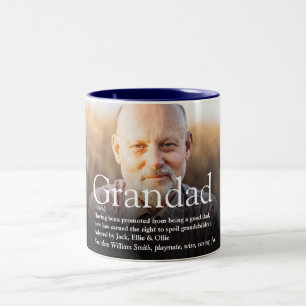 Tasse 2 Couleurs Meilleur Grand-Père, Grand-Papa, Papa Définition P