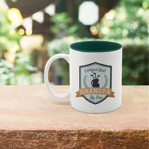 Tasse 2 Couleurs Meilleur Grand-Père Par Par   Grand-père du golf