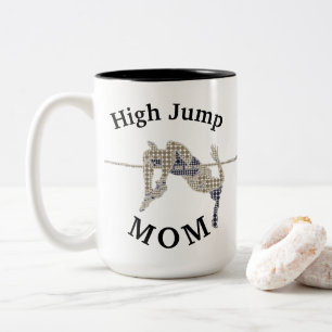 Tasse 2 Couleurs Meilleur "High Jump MOM" Jamais! Fête des mères