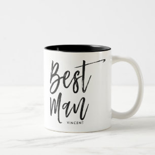 Tasse 2 Couleurs Meilleur homme   Style de script Mariage personnal