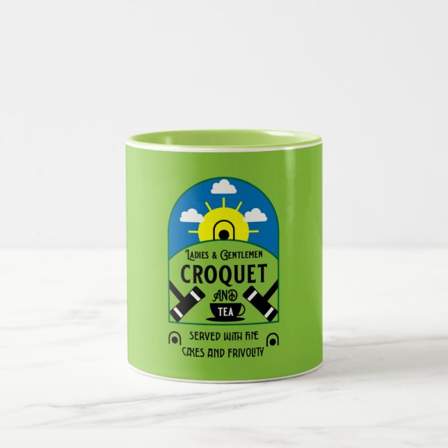 Tasse 2 Couleurs Meilleur jeu de croquet amusant (Centre)