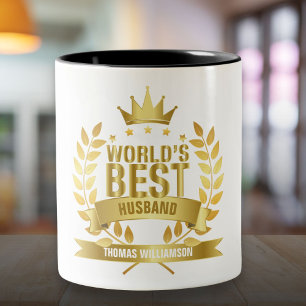 Tasse 2 Couleurs Meilleur Mari du monde 5 Gold Star