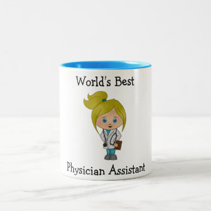Tasse 2 Couleurs Meilleur médecin adjoint du monde Blonde