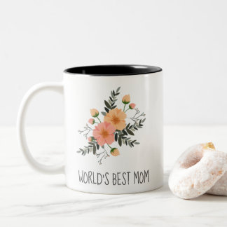 Tasse 2 Couleurs Meilleur message personnalisé maman du monde Joli 