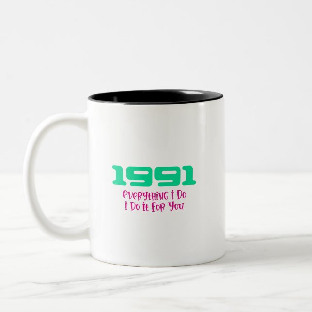 Tasse 2 Couleurs Meilleur morceau de 1991 (Gauche)