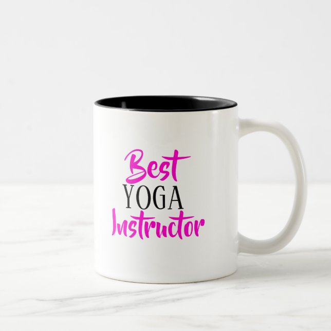 Tasse 2 Couleurs Meilleur museau d'instructeur YOGA (Droit)