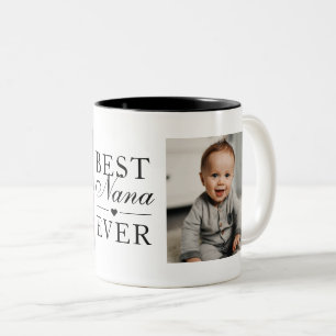 Tasse 2 Couleurs Meilleur Nana jamais Noir Anniversaire Personnalis
