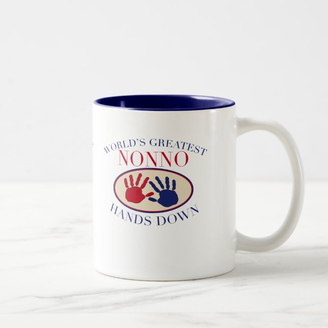 Tasse 2 Couleurs Meilleur Nonno Haut la Main (Droit)