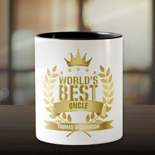 Tasse 2 Couleurs Meilleur Oncle du Monde Amusement Or