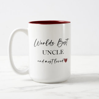 Tasse 2 Couleurs Meilleur oncle du monde et cadeau photo le plus ai