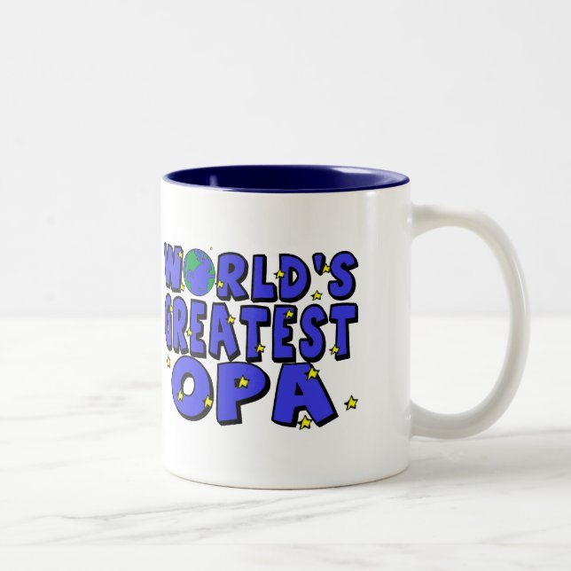 Tasse 2 Couleurs Meilleur Opa du monde (Droit)