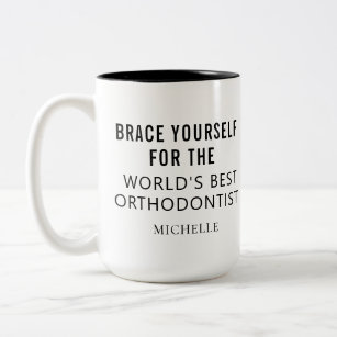 Tasse 2 Couleurs Meilleur Orthodontiste Nom Professionnel Personnal