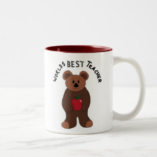 Tasse 2 Couleurs Meilleur Ours en Peluche Professeur du Monde