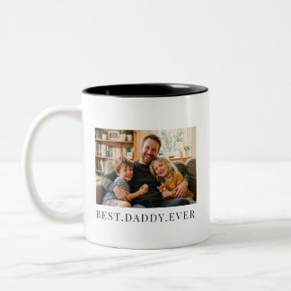 Tasse 2 Couleurs Meilleur Papa Cadeau Photo Double Face