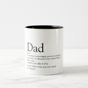 Tasse 2 Couleurs Meilleur Papa, Daddy, Père Définition Amusante