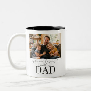Tasse 2 Couleurs Meilleur Papa de la Fête des Pères Cadeau Photo