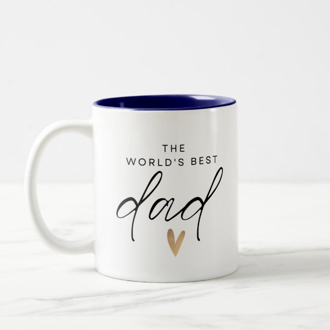 Tasse 2 Couleurs Meilleur Papa du Monde  (Gauche)