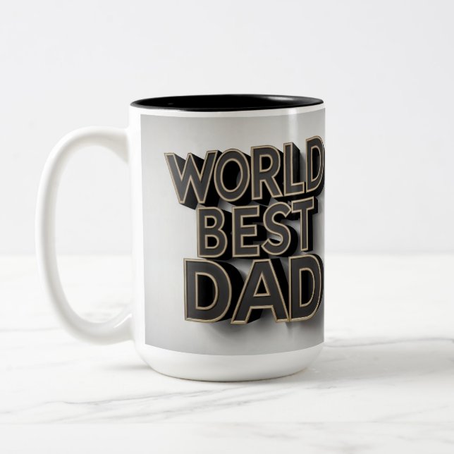 Tasse 2 Couleurs Meilleur Papa du Monde (Gauche)