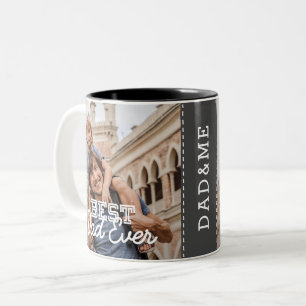 Tasse 2 Couleurs Meilleur Papa Jamais Moderne Cool Broderie Photo P