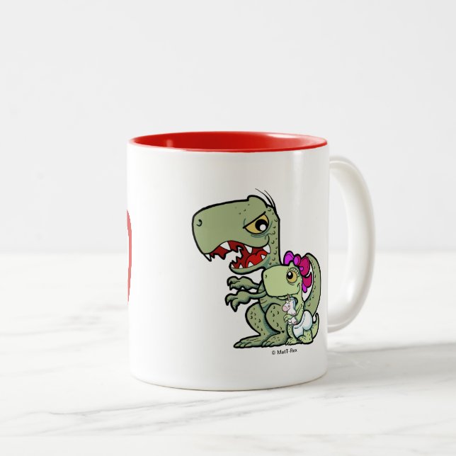 Tasse 2 Couleurs Meilleur Papa Jamais Rouge Texte Noir Bébé Fille D (Devant droit)
