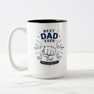 Tasse 2 Couleurs Meilleur papa personnalisé pour la fête des pères