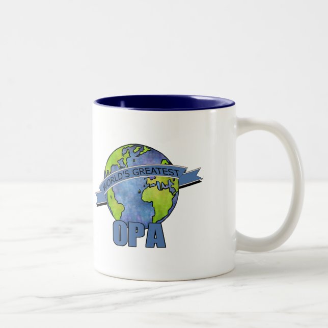 Tasse 2 Couleurs Meilleur Papi du Monde (Droit)