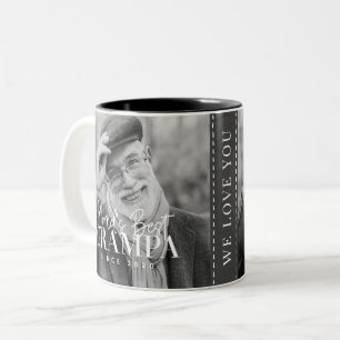 Tasse 2 Couleurs Meilleur Papi du Monde Depuis 20XX Photo Moderne C