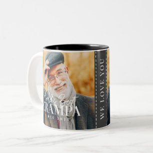 Tasse 2 Couleurs Meilleur Papy du Monde Depuis 20XX Photo Chic Mode