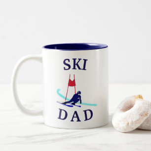 Tasse 2 Couleurs Meilleur "PÈRE SKI" Jamais ! Fête des pères