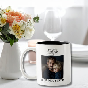 Tasse 2 Couleurs Meilleur Pilote de Tous les Temps Anniversaire 2 P