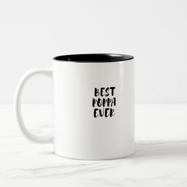 Tasse 2 Couleurs Meilleur poppa (Gauche)